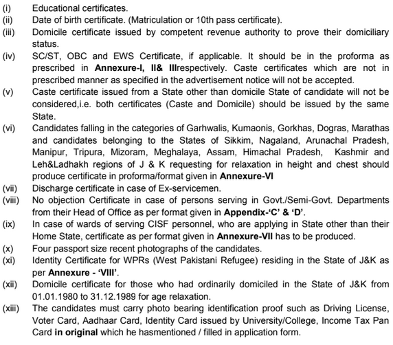 CISF Constable Tradesman Syllabus 