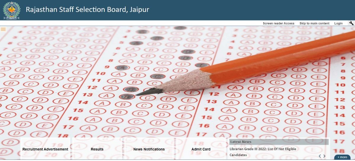 RSMSSB STENOGRAPHER ADMIT CARD