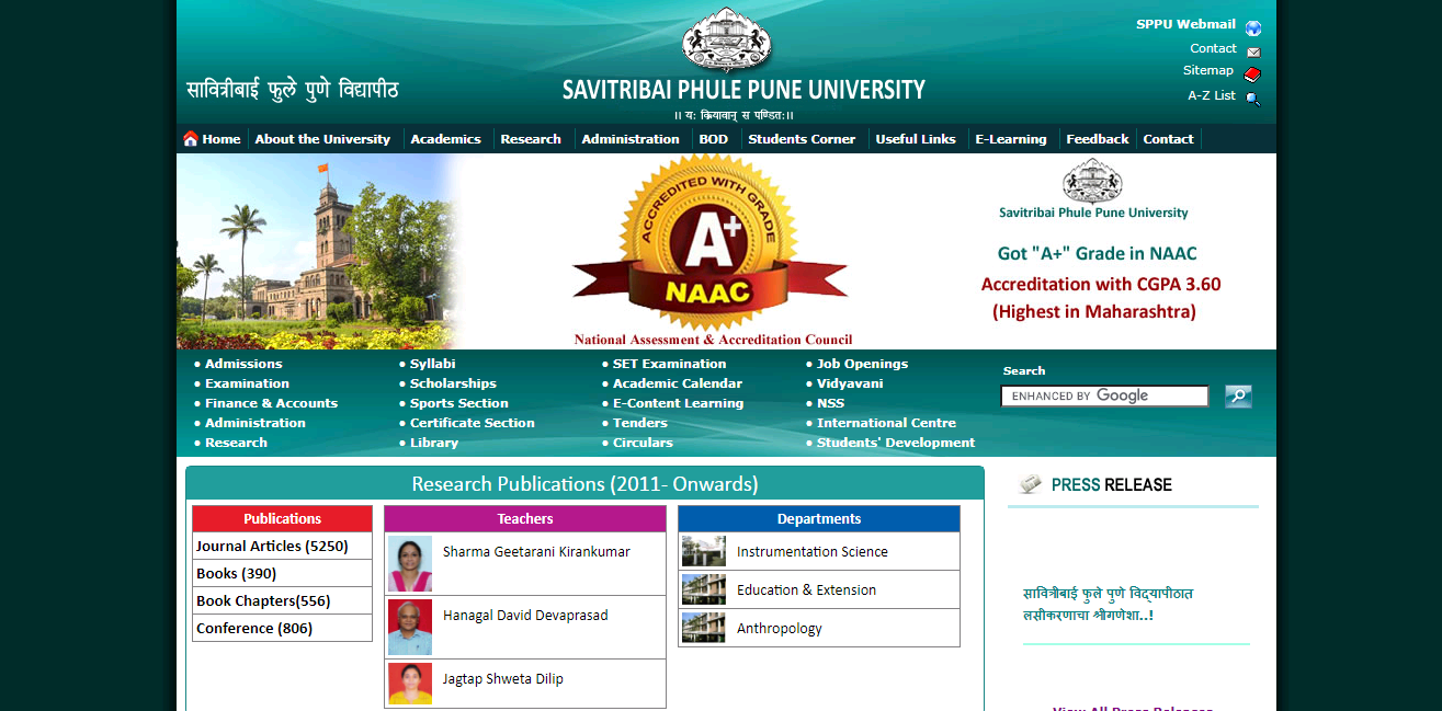 Pune University B.Com 3rd year Time Table