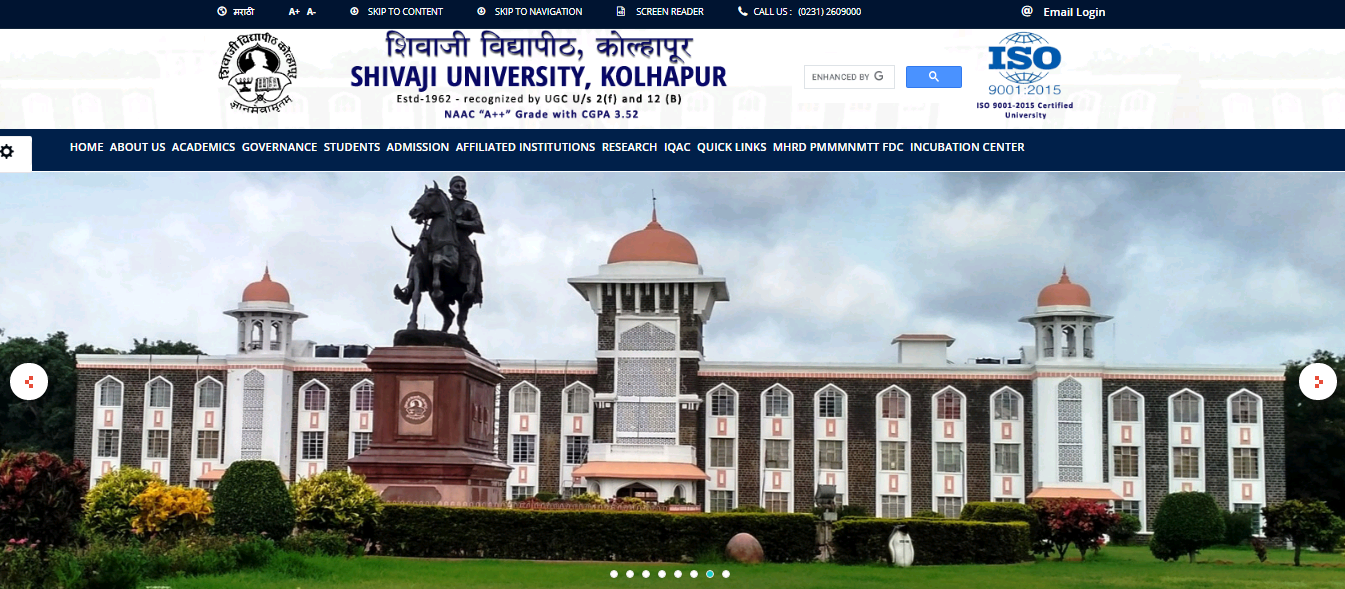 Shivaji University BA Part 3rd Year Result NC / Regular 2021