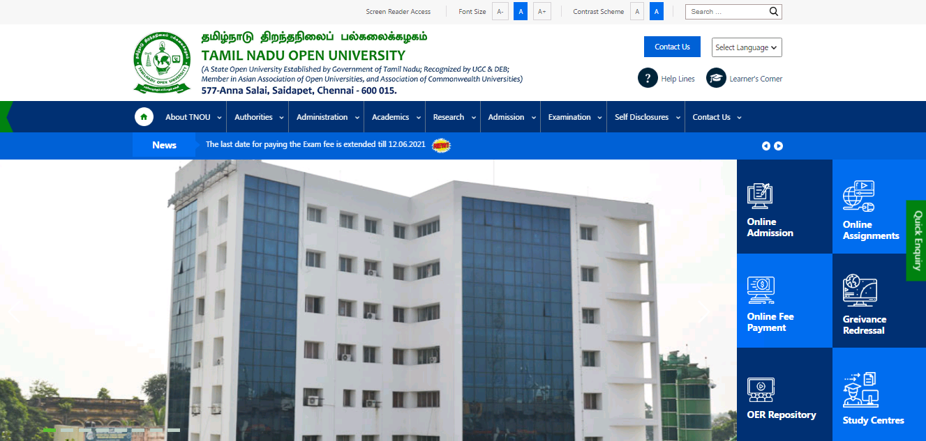 TNOU BA Part 3rd Year Result NC / Regular 2021 