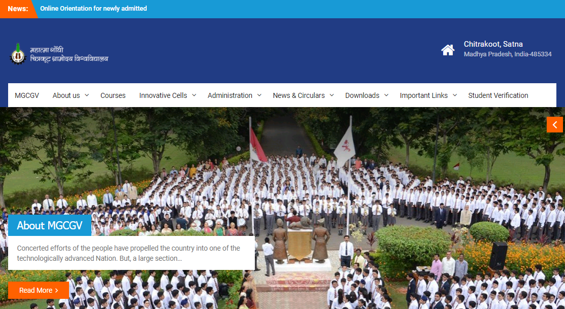 MGCGV Chitrakoot BA BSC B.Com Result 2021