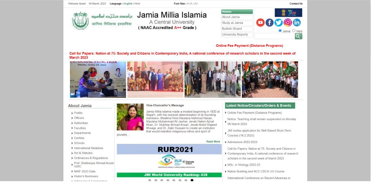 JAMIA MILLIA ISLAMIA BA PART 3rd YEAR RESULT NC REGULAR