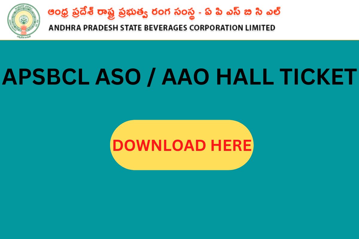 APSBCL ASO / AAO HALL TICKET