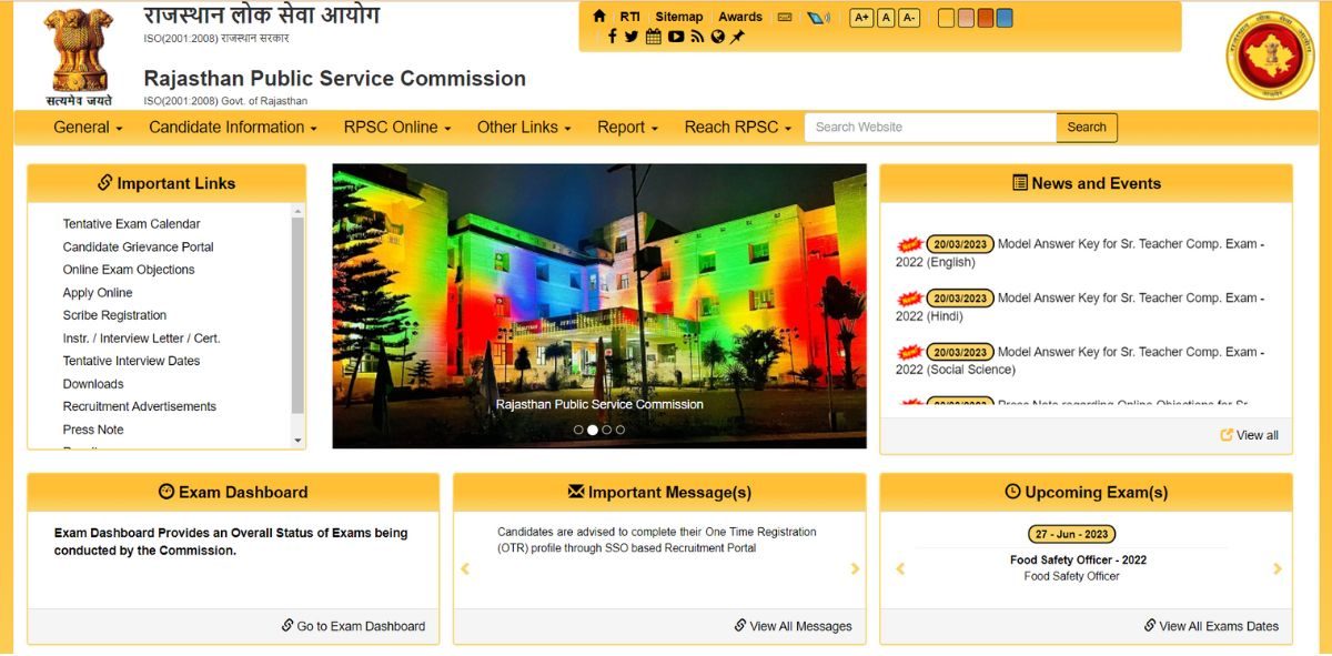 RPSC RAS APPLICATION FORM
