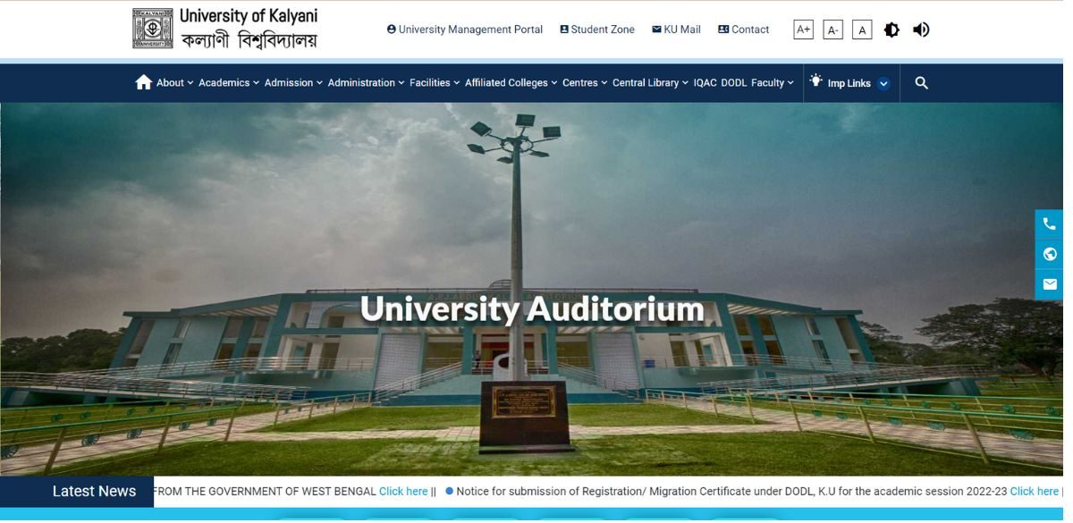 KALYANI UNIVERSITY BA PART 3rd YEAR RESULT