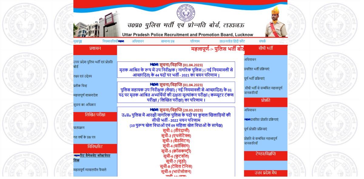 UP POLICE ASI SI RECRUITMENT