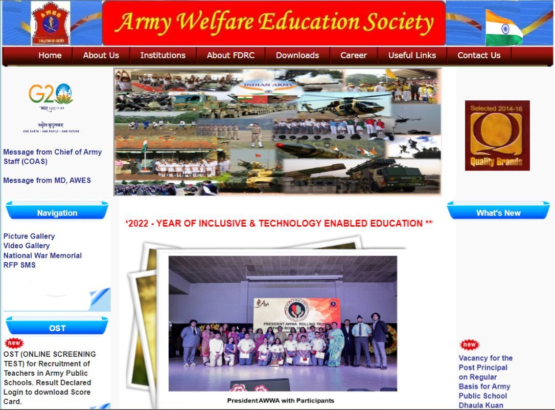 ARMY PUBLIC SCHOOL ADMIT CARD