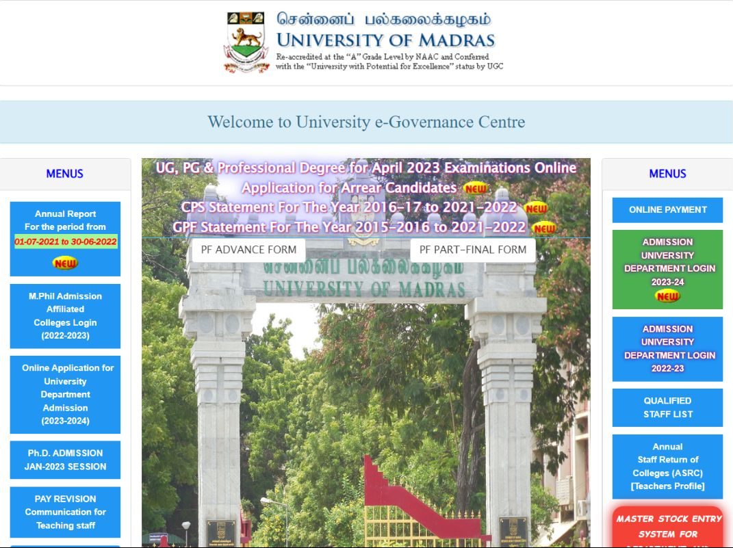 MADRAS UNIVERSITY