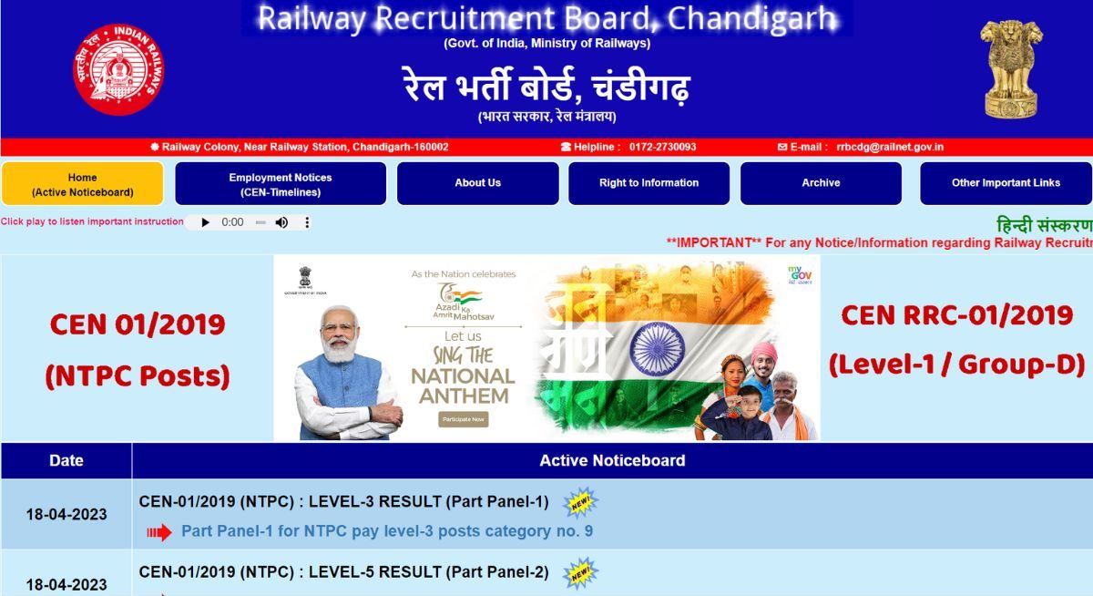 RRB CHANDIGARH ALP RECRUITMENT