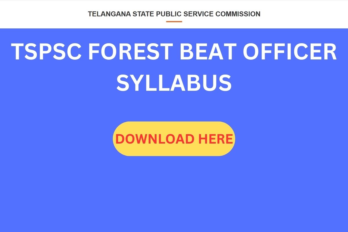 TSPSC FOREST BEAT OFFICER SYLLABUS