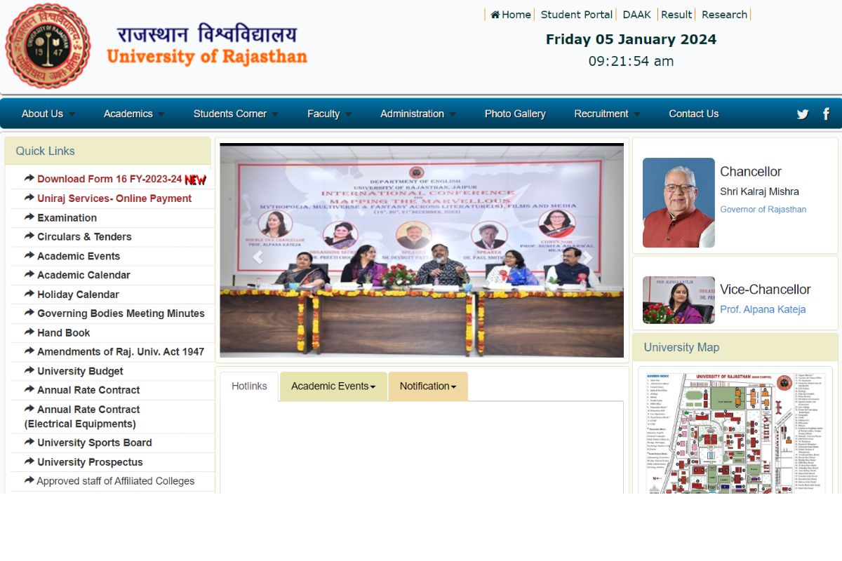 RAJASTHAN UNIVERSITY B.COM 1st YEAR TIME TABLE