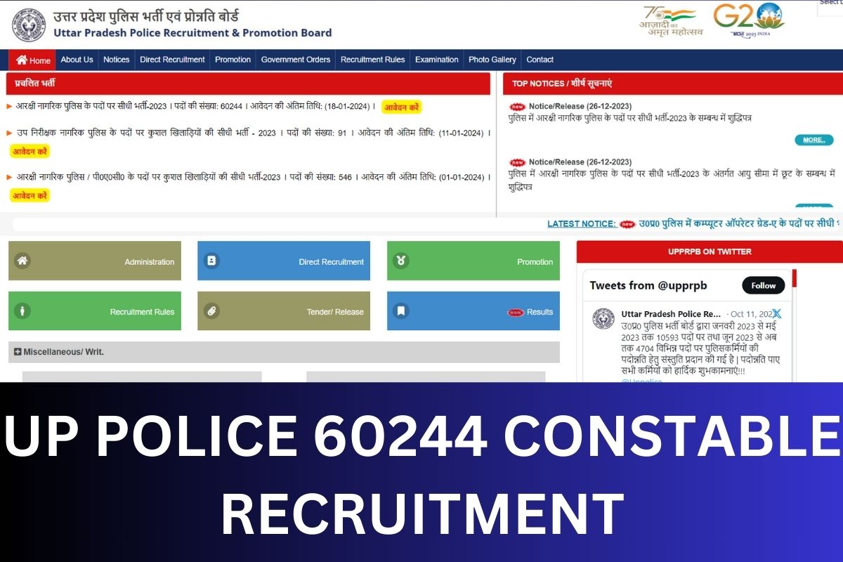 UP POLICE 60244 CONSTABLE RECRUITMENT