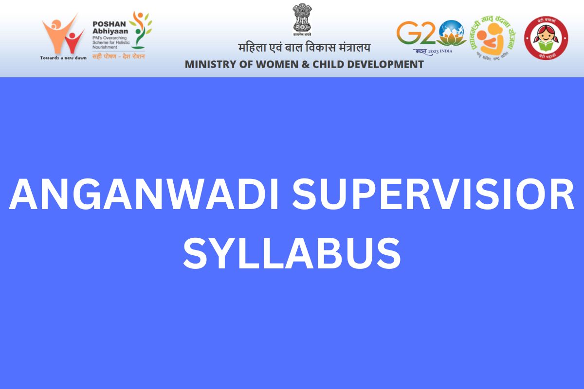 ANGANWADI SUPERVISIOR SYLLABUS